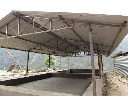 New building at Gujarpa, April 2018