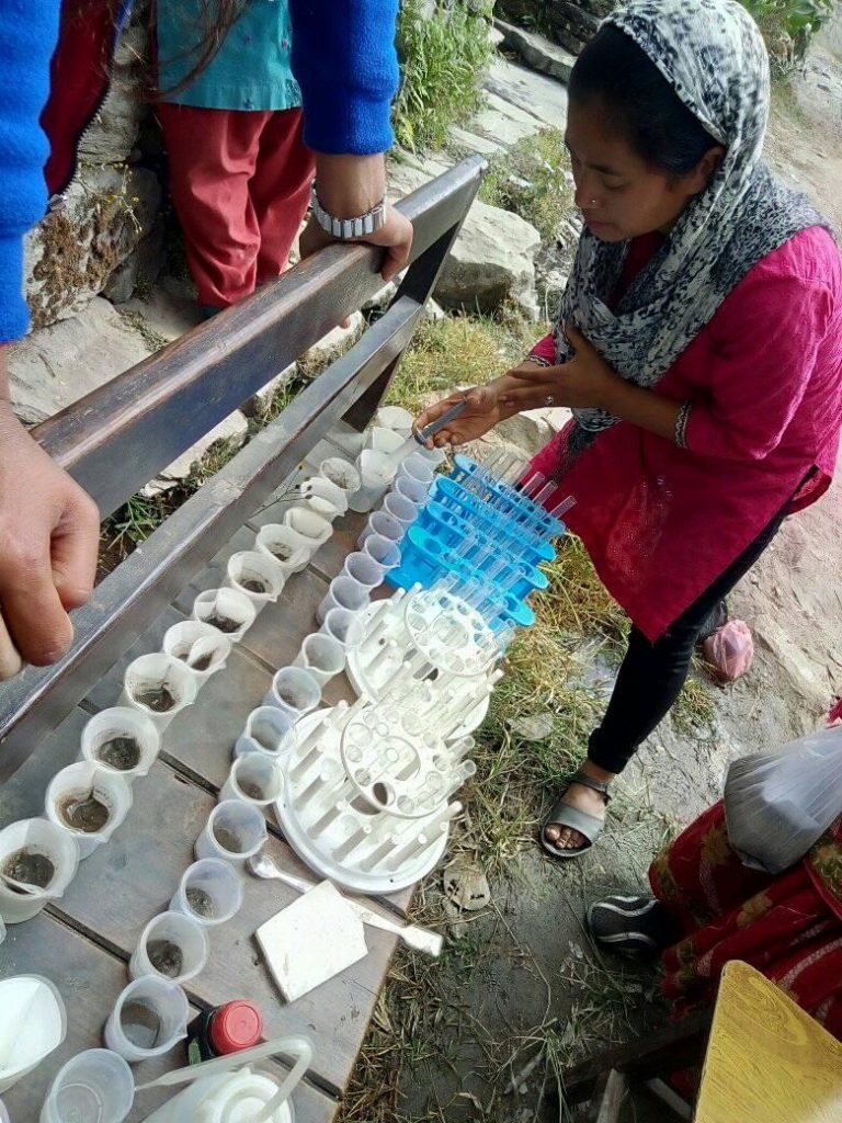 Nepal agricultural training soil camp